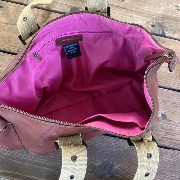 Vintage Un Apres-Midi De Chien Brown Leather Satchel